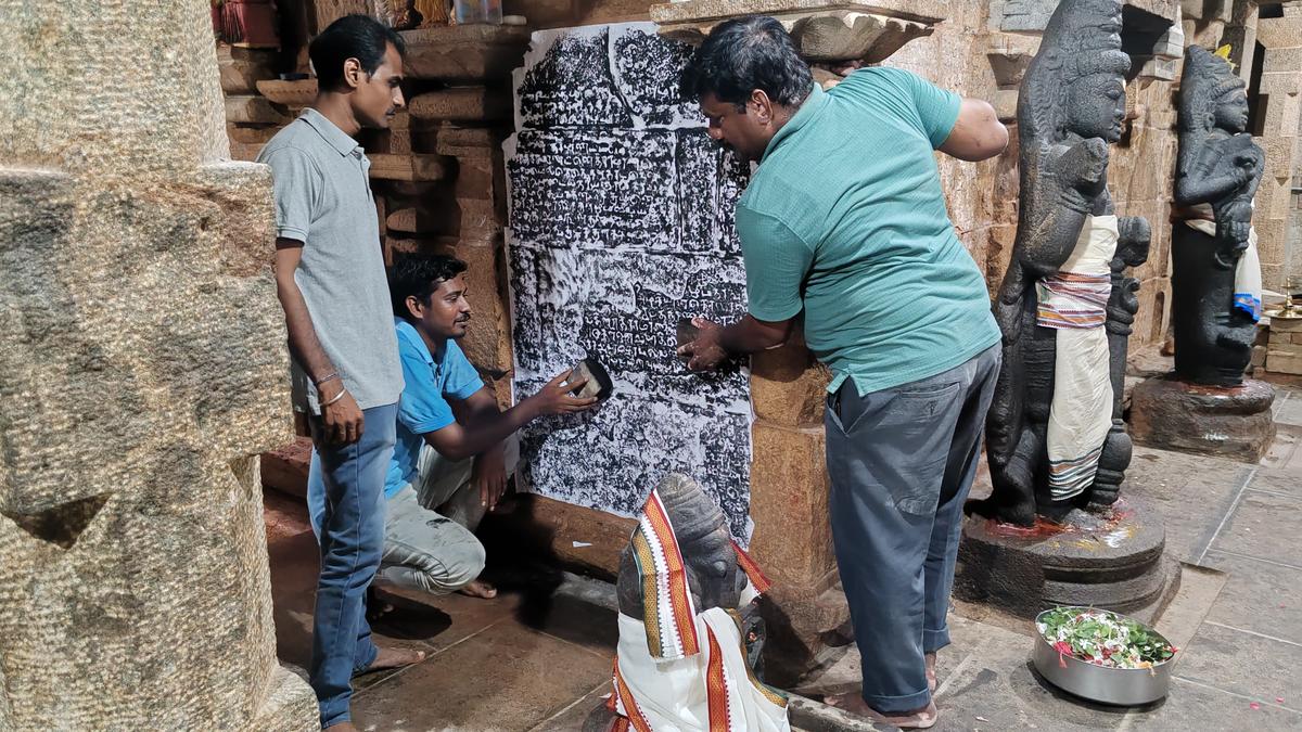 ASI copying old stone inscriptions on temple walls in Tiruchi district